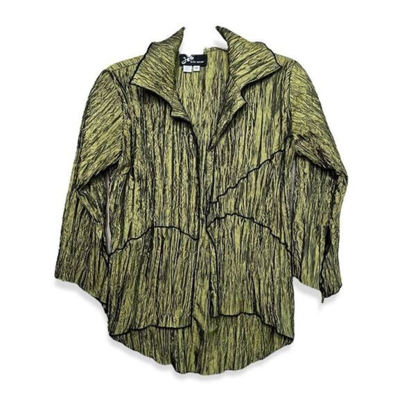 Vintage Jackets & Blazers - Vintage 90s jacket crinkle fabric